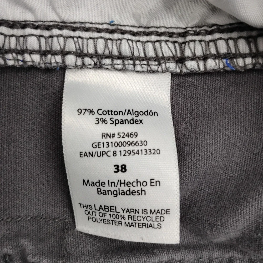 George Mens Cargo Shorts Gray Size 38 Cotton Stretch Casual Utility Outdoor
